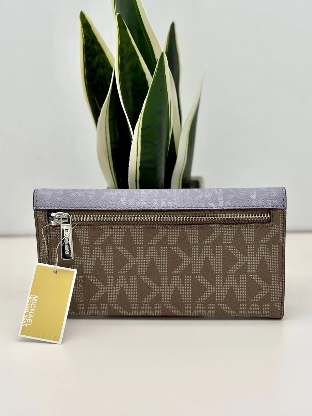 Michael Kors Jet Set Travel Trifold Wallet Lilac Multi